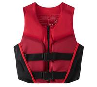 Chaleco de Kayak para Adultos Chaleco de Flotación Ajustable para Pesca Surf Navegación Deportes Acuáticos Seguridad en el Agua(Red,XS)