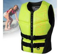 Chaleco de Káyak para Adultos Chaleco Flotante Ajustable para Hombre Mujer Alta Flotabilidad Chaleco Salvavidas para Pesca Surf y Deportes Acuáticos(Yellow,XS)