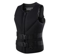 Chaleco de Kayak Unisex Ajustable Alta Flotabilidad Ligero Neopreno Algodón EPE para Natación Surf Kayak Deportes Acuáticos(Black,S)