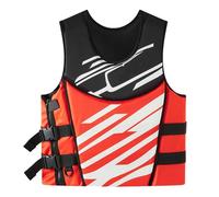 Chaleco de Kayak Unisex Ajustable Alta Flotabilidad Ligero Núcleo Extraíble Multi-Bolsillos para Kayak Barco Deportes Acuáticos(Red,S)