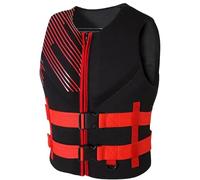Chaleco De Kayak Unisex Alta Flotabilidad Portátil con Correas Ajustables para Pesca Mosca Piragüismo Navegación Drifting Deportes Acuáticos(Red,L)