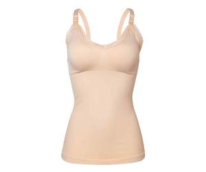 Chaleco de lactancia para mujeres embarazadas, moldeador corporal, talla grande, largo, de encaje, para después del parto, sin sujetador, pa