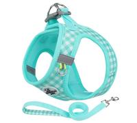 Chaleco de liberación rápida para mascotas para perros pequeños y medianos, correa de pecho de poliéster para caminar al aire libre, rosa, amarillo, azul, verde, café, XS, S, M, L (M, verde)