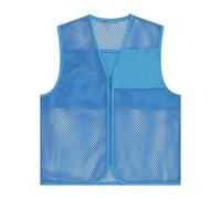 Chaleco de malla para hombre, sin mangas, ligero, con cremallera, chaleco utilitario, hueco, transpirable, chaleco de seguridad social, cuello en V, unisex, estilo casual, a la moda, cómodo de llevar