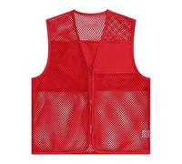 Chaleco de malla para hombre, sin mangas, ligero, con cremallera, chaleco utilitario, hueco, transpirable, chaleco de seguridad social, cuello en V, unisex, estilo casual, a la moda, cómodo de llevar