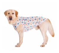 Chaleco de malla para perro Golden Retriever Labrador y otros perros medianos y grandes, transpirable, ligero, diseño de impresión (conejo de fondo blanco, XXL)