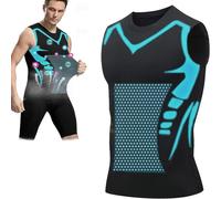 Chaleco de Moldeo Iónico, Nueva Versión Top de Compresión para Hombres, Chaleco de Moldeo Corporal de Compresión, Top de Compresión para Hombres para Construir un Cuerpo Perfecto, Negro, 3XL