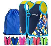 Chaleco de Natación Limmys para Niños - Sistema de Flotación Ajustable de 8 Paneles, Certificado CE, Diseño Premiado, Neopreno Suave, Construcción Resistente, Bolsa de Transporte Incluida