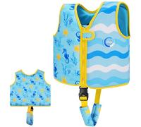 Chaleco de natación OSHYLE para niños pequeños, Chaleco Flotante con Correa de Seguridad, Ayuda a la flotabilidad (AI-25SH, S(1-3))