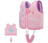 Chaleco de natación OSHYLE para niños pequeños, Chaleco Flotante con Correa de Seguridad, Ayuda a la flotabilidad (AI-MER, S(1-3))