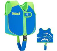 Chaleco de natación OSHYLE para niños pequeños, Chaleco Flotante con Correa de Seguridad, Ayuda a la flotabilidad (DN, L(6-9))