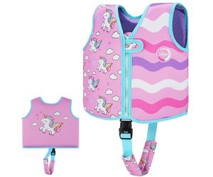 Chaleco de natación OSHYLE para niños pequeños, Chaleco Flotante con Correa de Seguridad, Ayuda a la flotabilidad (AI-25UN, S(1-3))