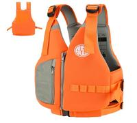 Chaleco de natación para Adulto, Equipo de Snorkel para Adulto, Ayuda a la flotabilidad Snorkel, Kayak y Sup (L, Orange)