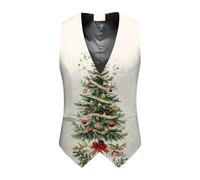 Chaleco de Navidad para hombre y hombre, chaleco divertido de Navidad, chaleco de traje de traje colorido estampado clásico, chaleco para fiesta de negocios, boda, chalecos para hombre, A#014-Verde