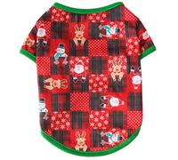 Chaleco de Navidad para mascotas, diseño de Papá Noel, muñeco de nieve, hombre y alce, transpirable, para cachorros, camisas cómodas para perros y Navidad
