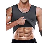 Chaleco de neopreno para hombre, para adelgazar, adelgazar, adelgazar, sin cremallera, para entrenamiento - SS90GE-5XL-US1-2, XXXXXL, gris (Ss90 Dark Gray)