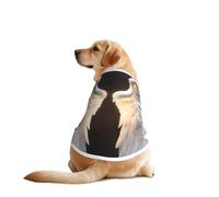 Chaleco de perro con estampado de alas de ángel, ropa suave y transpirable para mascotas, ropa de moda sin mangas para razas medianas y grandes