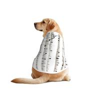 Chaleco de perro con estampado de árbol de abedul, ropa suave y transpirable para mascotas, ropa de moda sin mangas para razas medianas y grandes
