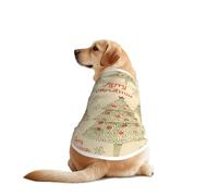 Chaleco de perro con estampado de árbol de Navidad, suave y transpirable, ropa sin mangas, ropa de moda para razas medianas y grandes