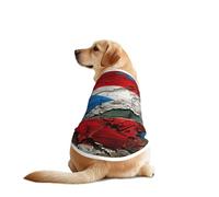 Chaleco de perro con estampado de bandera de Puerto Rico, suave, transpirable, ropa para mascotas, ropa sin mangas, ropa de moda para razas medianas y grandes