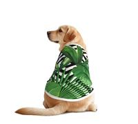 Chaleco de perro con estampado de hojas verdes de palmera tropical, suave, transpirable, ropa para mascotas, ropa sin mangas, ropa de moda para razas medianas y grandes