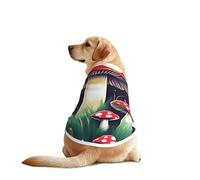 Chaleco de perro con estampado de hongos mágicos, ropa suave y transpirable para mascotas, ropa de moda sin mangas para razas medianas y grandes