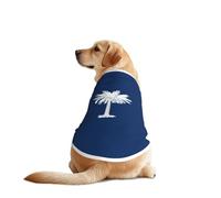 Chaleco de perro con estampado de la bandera de Carolina del Sur, ropa suave y transpirable para mascotas, ropa de moda sin mangas para razas medianas y grandes