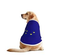 Chaleco de perro con estampado de la bandera del estado de Alaska, ropa suave y transpirable para mascotas, ropa de moda sin mangas para razas medianas y grandes