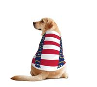 Chaleco de perro con estampado de la bandera del estado de Carolina del Norte, ropa suave y transpirable para mascotas, ropa de moda sin mangas para razas medianas y grandes