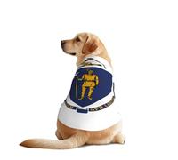 Chaleco de perro con estampado de la bandera del estado de Massachusetts, suave y transpirable, ropa sin mangas, ropa de moda para razas medianas y grandes