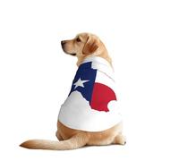 Chaleco de perro con estampado de mapa de la bandera del estado de Texas, ropa suave y transpirable para mascotas, ropa de moda sin mangas para razas medianas y grandes