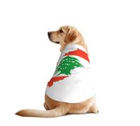 Chaleco de perro con estampado de mapa de la bandera del Líbano, camisa suave y transpirable para mascotas, ropa sin mangas, ropa de moda para razas medianas y grandes
