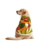 Chaleco de perro con estampado de pájaro tropical del paraíso, ropa suave y transpirable para mascotas, ropa de moda sin mangas para razas medianas y grandes