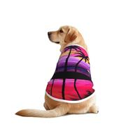 Chaleco de perro con estampado de palmera tropical, suave, transpirable, ropa sin mangas, ropa de moda para razas medianas y grandes