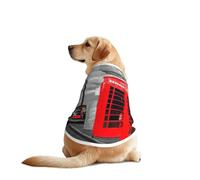 Chaleco de perro con estampado de teléfono de Londres, suave, transpirable, ropa sin mangas, ropa de moda para razas medianas y grandes