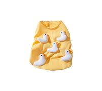 Chaleco de perro de pato de dibujos animados, ropa de algodón suave para primavera, uso en interiores y exteriores, bonito vestido de perro con diseño de pato