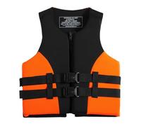 Chaleco de Pesca con Mosca Ajustable Diseño Resistente para Río Arroyo Trucha Pescadores Kayak Aventura Pesca al Aire Libre(Orange,L)