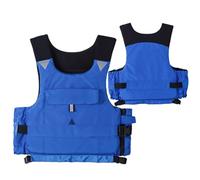 Chaleco de Pesca con Mosca Gran Bolsillo Almacenamiento para Río Arroyo Trucha Kayak Pesca Aire Libre(Blue,L)