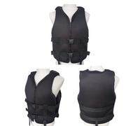 Chaleco de Pesca con Mosca Suave y Duradero para Kayak Canoa Vela Pesca en Río y Lago al Aire Libre(Black,XL)