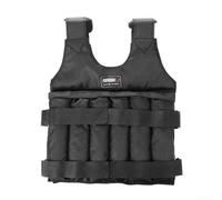 Chaleco de peso ajustable hasta 50 kg, chaqueta de entrenamiento de tejido Oxford 1680D, (50 kg)