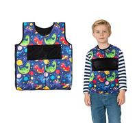 Chaleco de peso para niños, calmante sensorial, animales de peso, ayuda para el TDAH y autismo, para chaleco de peso para hombre y niña (oso estrella y zorro, L)