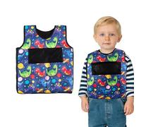 Chaleco de peso para niños, calmante sensorial, animales de peso, ayuda para el TDAH y autismo, para chaleco de peso para hombre y niña (oso estrella y zorro, S)