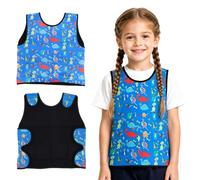Chaleco de peso para niños y chaleco de compresión, chaleco de peso ajustable como ayuda para el TDAH y autismo, ropa sensorial contra sobreestimulación y SPD, chaleco para niños y niñas