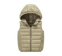 Chaleco de Pluma Niños Niñas Abrigo de Invierno Chaleco de Abajo Sin Mangas Chaqueta con Capucha Infantil Chaleco de Plumas Invierno Encapuchado Chaquetas Acolchado Ligero sin Mangas Abrigo