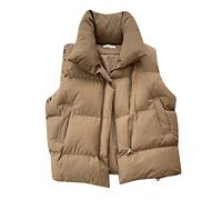 Chaleco de Plumas para Mujer - Chaleco de Invierno Capucha Chaqueta Acolchada Sin Mangas Chaleco Acolchado Chaleco de Plumón Casual Chaqueta con Capucha Acolchado Chaleco Plumífero Ultralight
