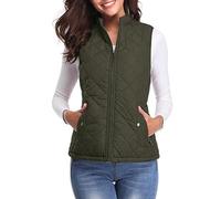 Chaleco de plumas para mujer, ligero, chaleco acolchado para mujer, rojo, sin mangas, chaqueta de invierno, chaqueta acolchada de invierno, chaqueta de entretiempo cálida con cremallera, cómodo