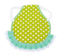 Chaleco de pollo, delantal de protección de espalda para mascotas, hermoso elástico para aves de corral, patos y gansos (Puntos verdes y blancos)