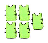 Chaleco De Práctica Para Niños, Chalecos De Entrenamiento Para Niños De 5 Piezas, Centavos De Entrenamiento De Pinnies De Fútbol, pinnies De Práctica Sin Mangas Para Deportes(verde fluorescente)