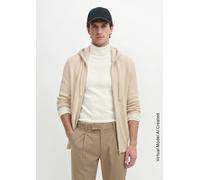 Chaleco de punto con capucha, corte regular Linen Beige S