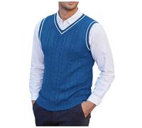 Chaleco de Punto Masculino Chaleco con Cuello en V Sin Mangas Acolchado Suéter Chaleco Sudadera Sepultura Camiseta Manga Larga Hombre Futbol